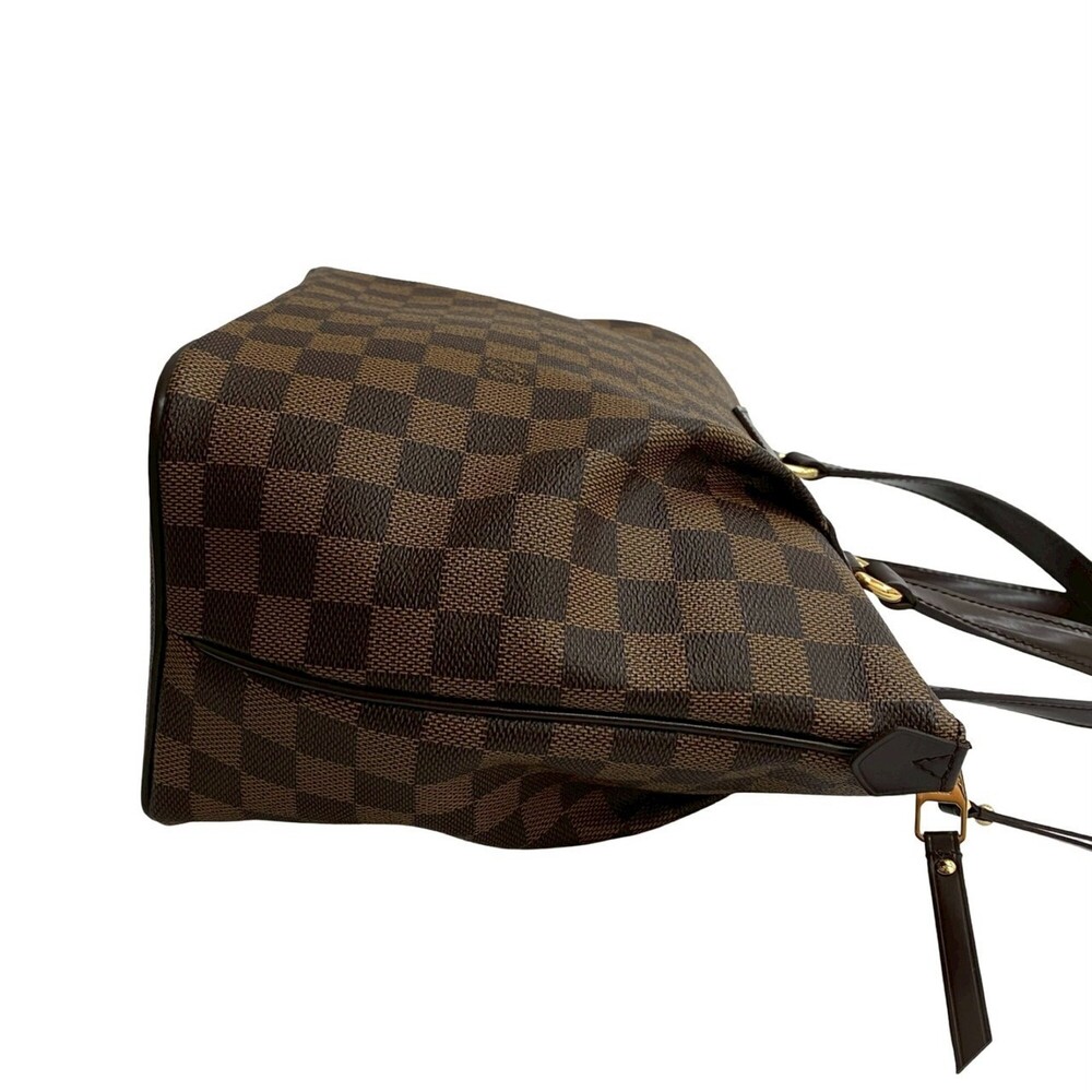 LOUIS VUITTON Authentic Brown Damier Leather Tote Bag - Picture 6 of 10